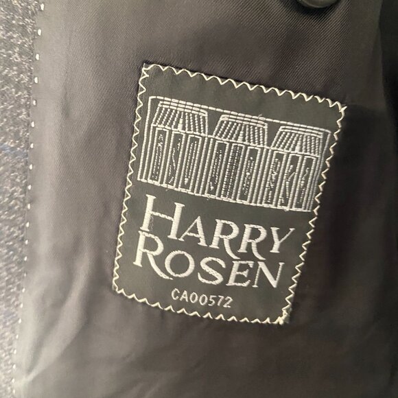 J.P. Tilford Harry Rosen Grey Checked Blazer - Picture 3 of 10